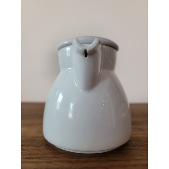 Bauscher Weiden Germany White Porcelain Art Deco Minimalist Tea Pot With Lid - Picture 3 of 9